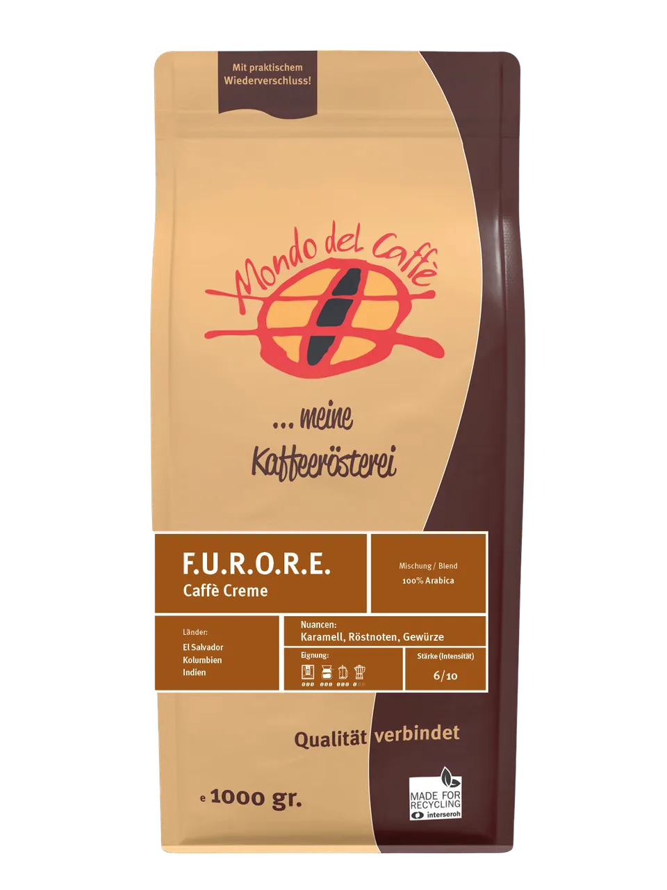 Mondo del Caffè F.U.R.O.R.E. Espresso 100% Arabica