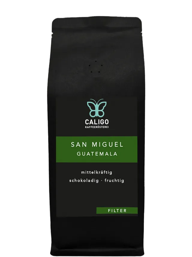 Caligo San Miguel Guatemala Filterkaffee 250g Bohnen schokoladig