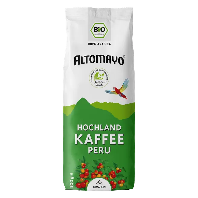 Altomayo Bio-Kaffee Hochland Peru Filterkaffee gemahlen 500 g
