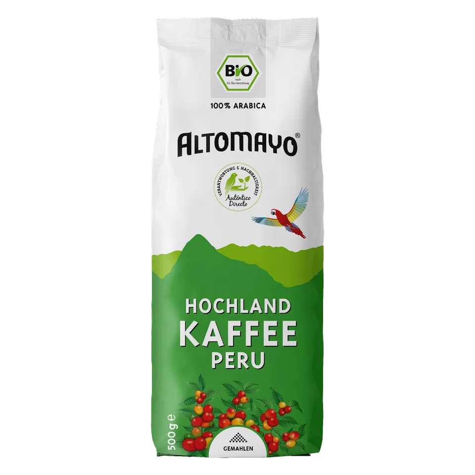 Altomayo Bio-Kaffee Hochland Peru Filterkaffee gemahlen 500 g