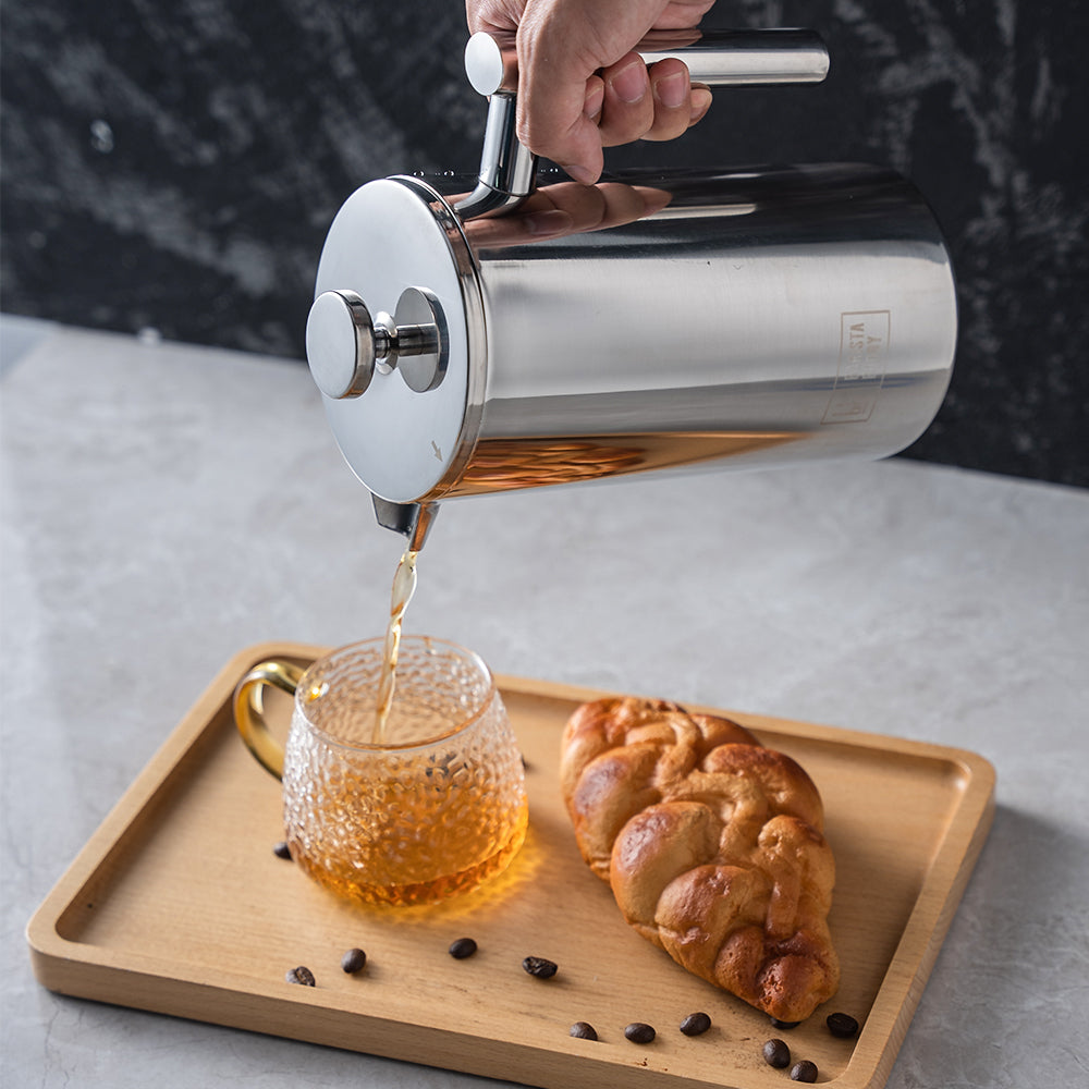 Mondo del Caffè Barista Buddy Frenchpress Edelstahl 350 ml Stempelkanne
