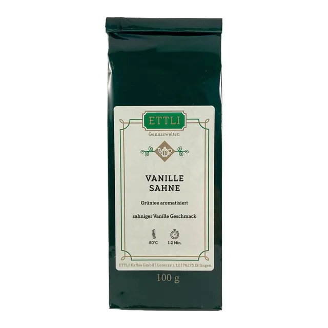 ETTLI Vanille-Sahne Grüntee aromatisiert 100 g