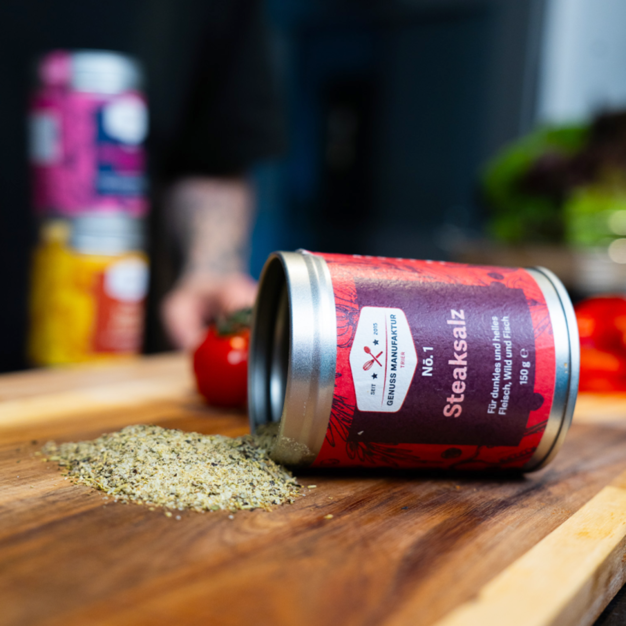 Genussmanufaktur Steaksalz Gewürzsalz 150g Dose