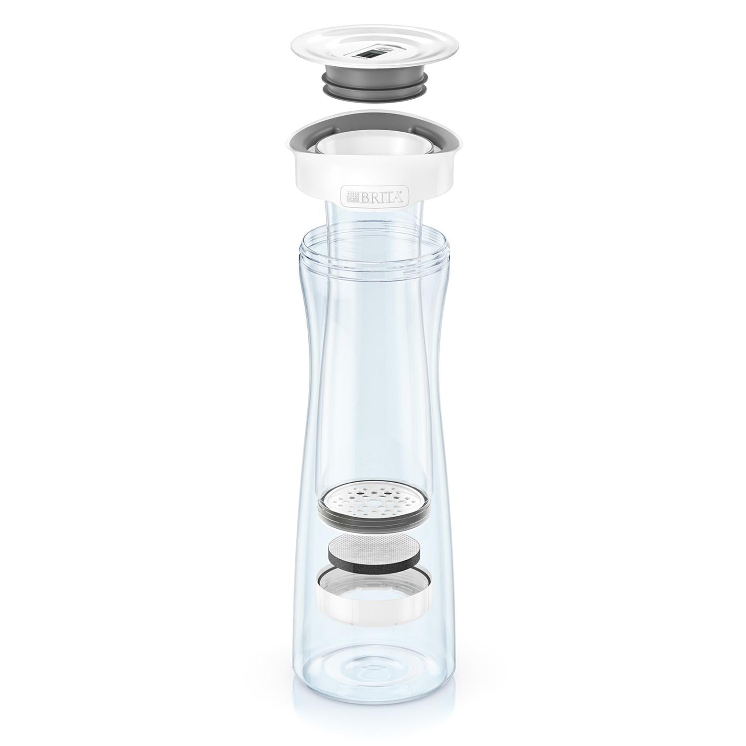 BRITA Wasserkaraffe Tischwasserfilter Soft Grey 1,3 Liter