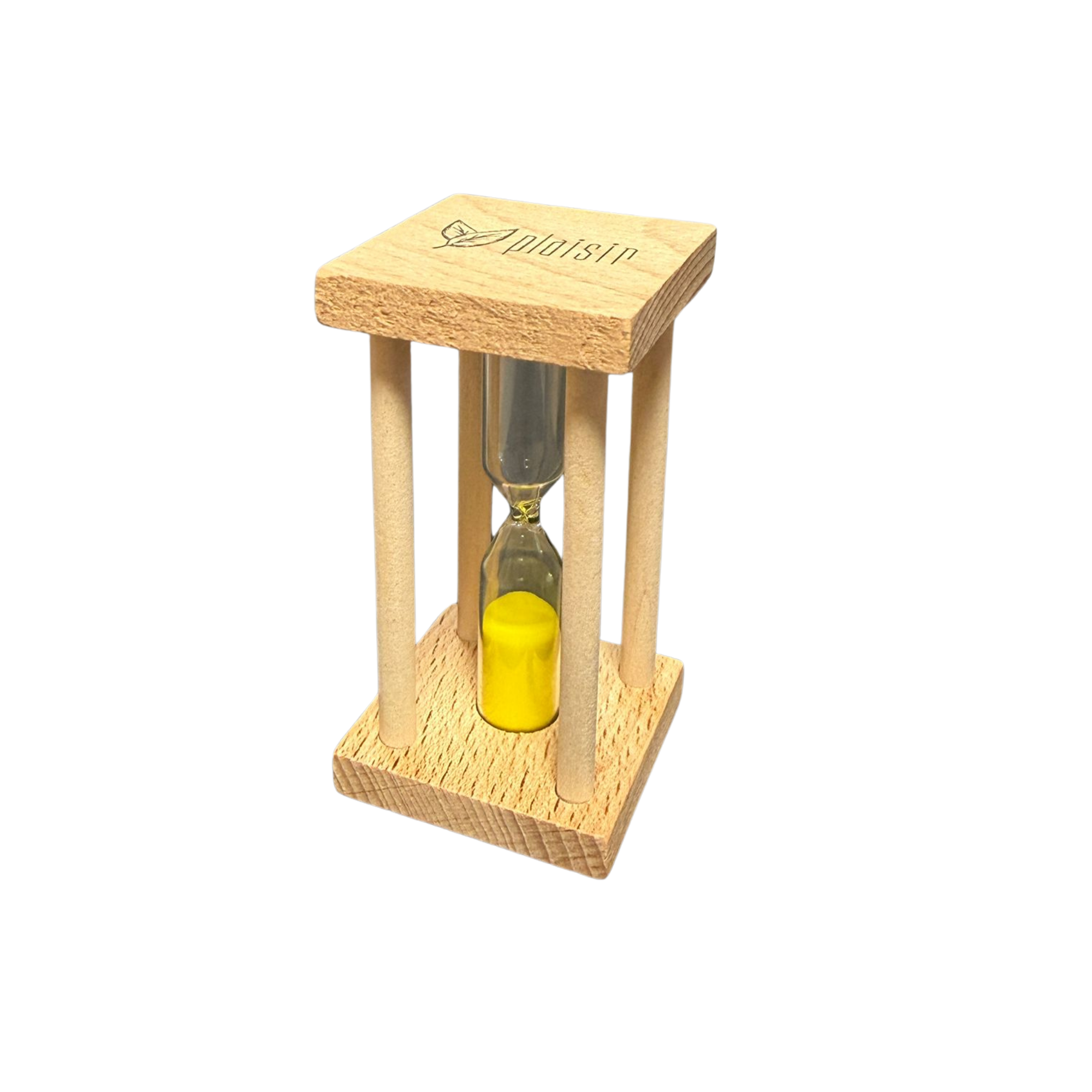 Plaisir Tee-Sanduhr Holz 3 Minuten Gelb für Tee und Kaffee