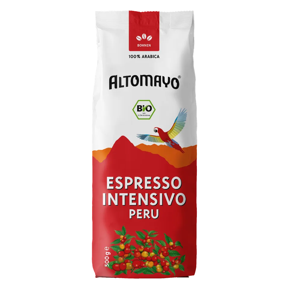 Altomayo Bio-Espresso Intensivo Peru Bohnen 500 g intensiv