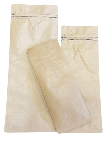 Mondo del Caffè Blockbodenbeutel Kraftpapier Kaffeebeutel 250 g Ventil