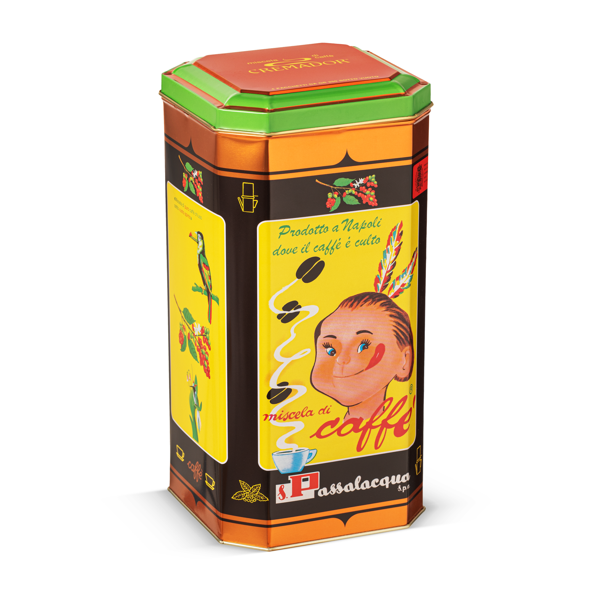 Passalacqua Cremador Kaffee gemahlen 1kg Dose Arabica