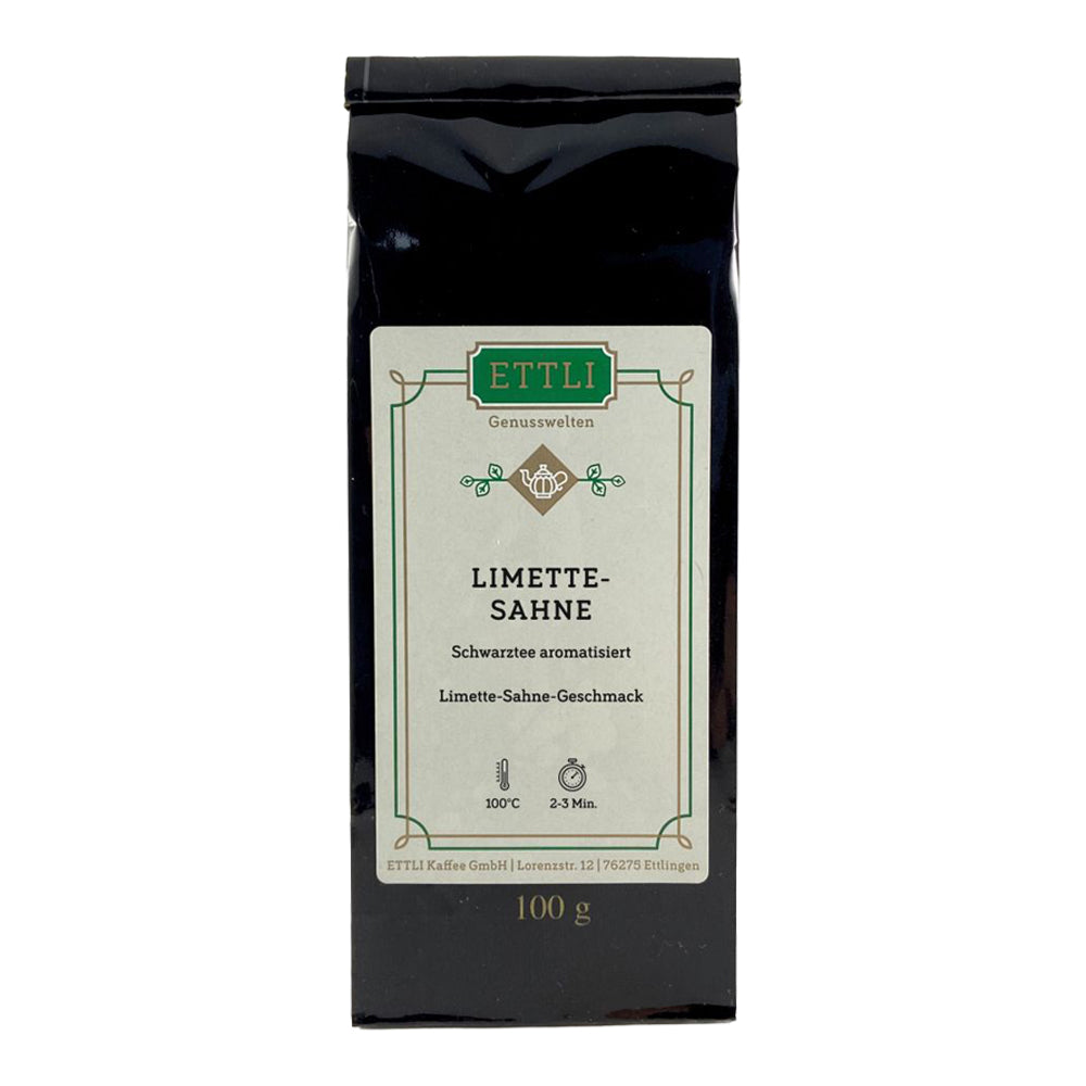 ETTLI Schwarztee Limette Sahne Tee 100 g cremig-frisch