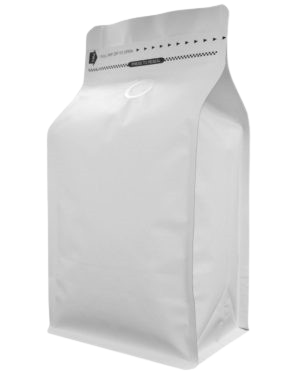 Mondo del Caffè Blockbodenbeutel Kaffeetüte weiß 250 g