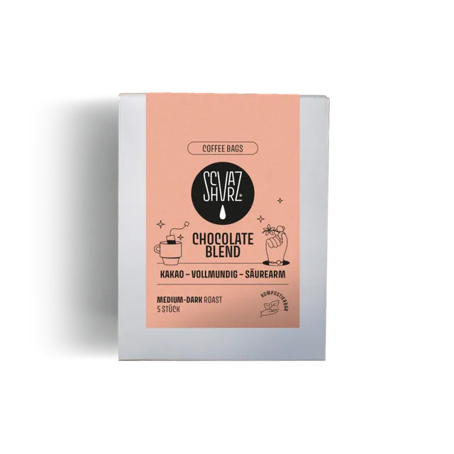 Schvarz Coffee Bag Chocolate Blend dunkel einzeln