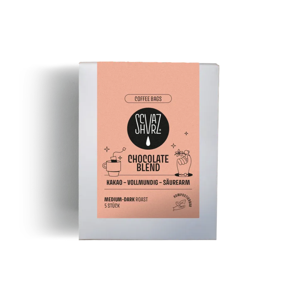 Schvarz Coffee Bag Chocolate Blend dunkel einzeln