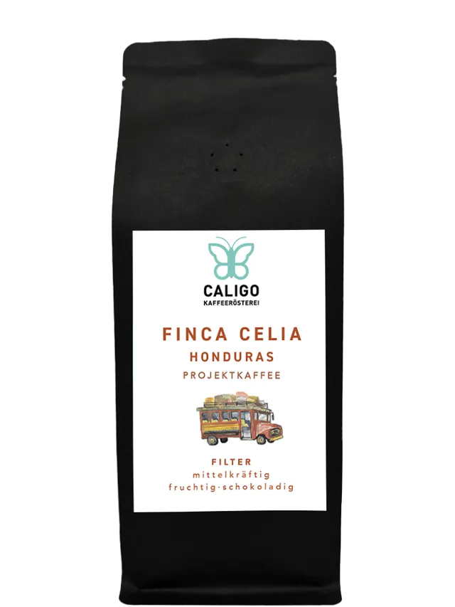 Caligo PROJEKTKAFFEE Finca Celia Filterkaffee 250g mittelkräftig