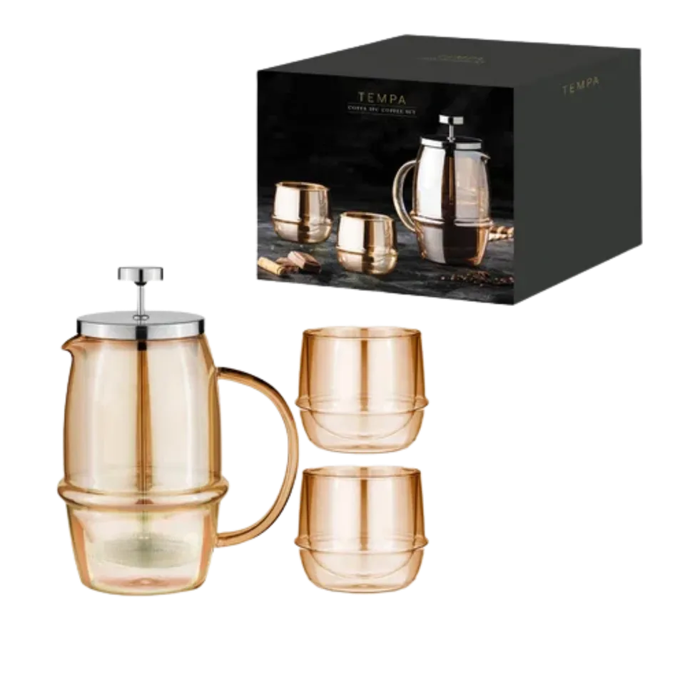 Ladelle Tempa Costa French Press Set Opal mit 2 Gläsern