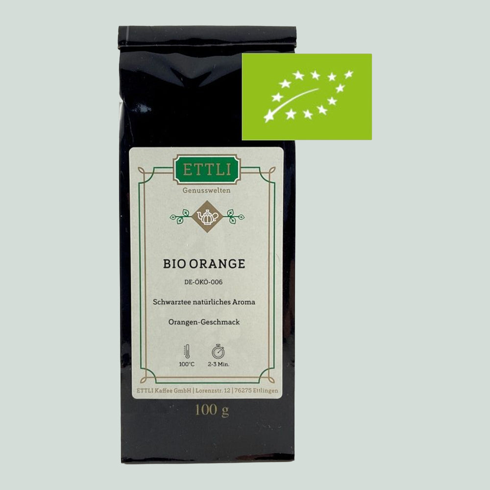 ETTLI Orange Bio Schwarztee 100 g Ceylon fruchtig