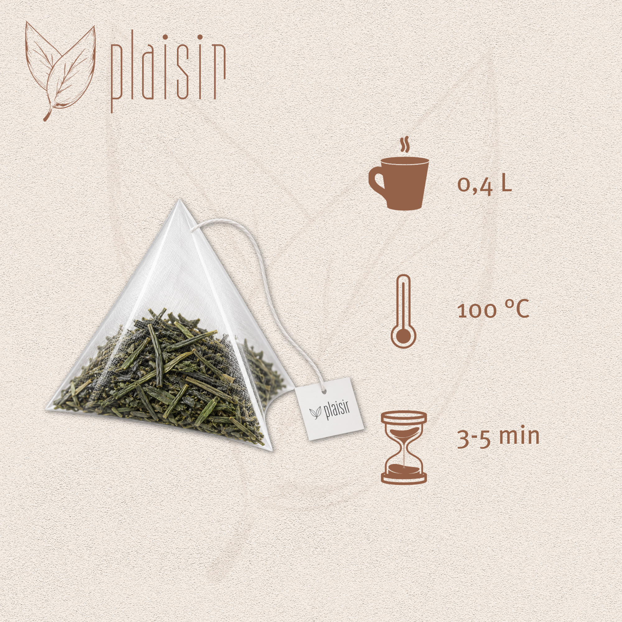Mondo del Caffè Feinkost Sencha Uchiyama Grüntee Bio Pyra