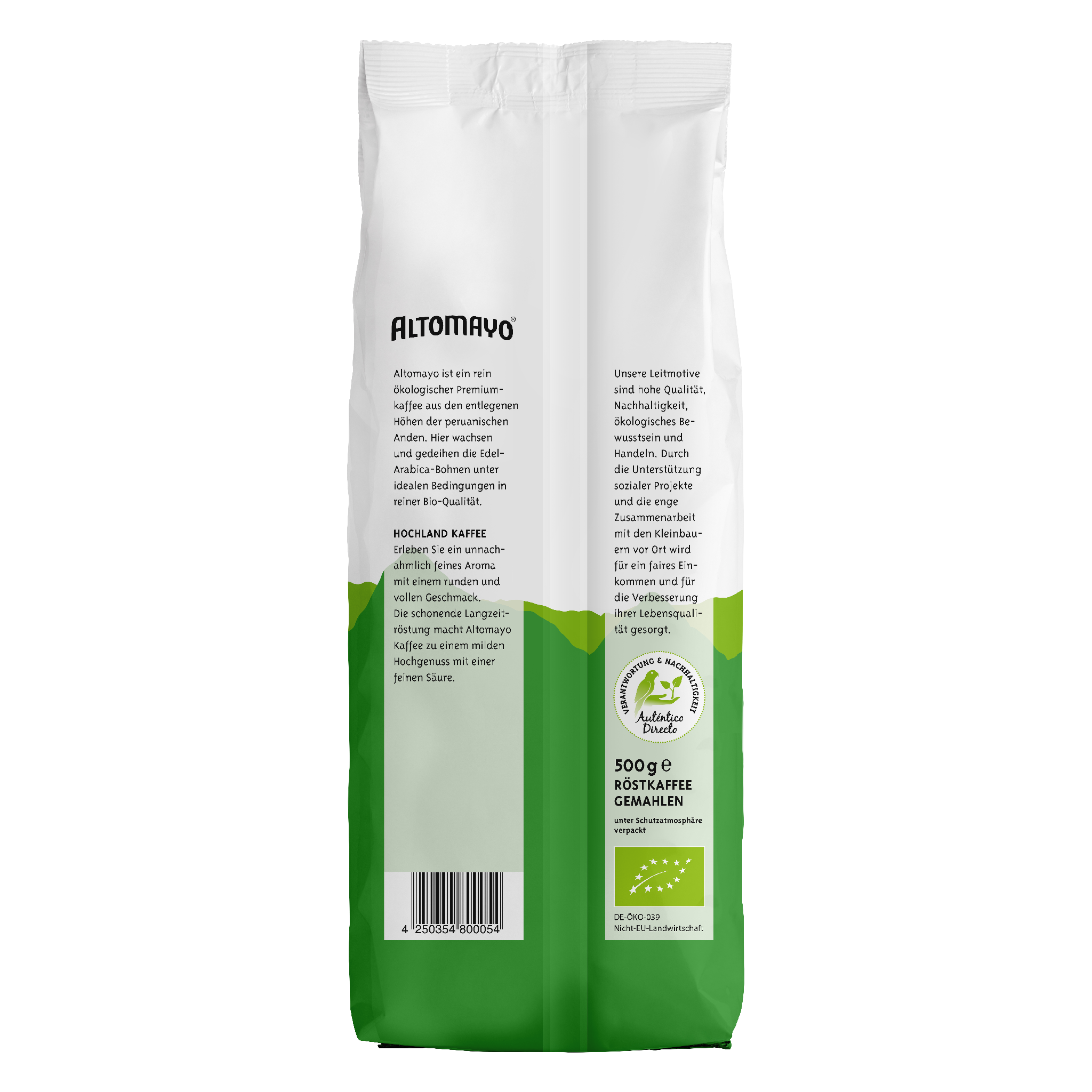 Altomayo Bio-Kaffee Hochland Peru Filterkaffee gemahlen 500 g