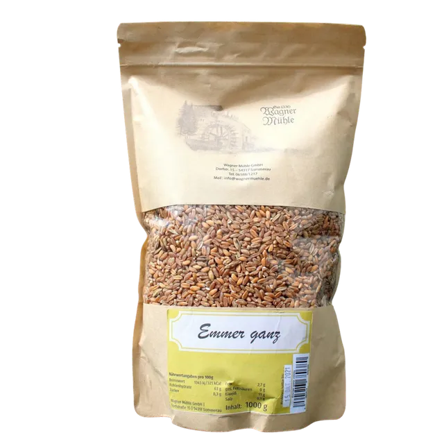 Mondo del Caffè Feinkost Emmer ganz Getreide 1kg naturbelassen