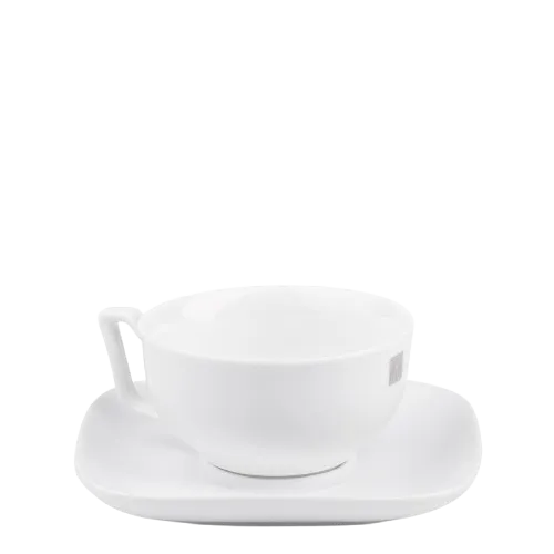 Althaus Teetasse mit Unterteller Porzellan 0,3 L weiß