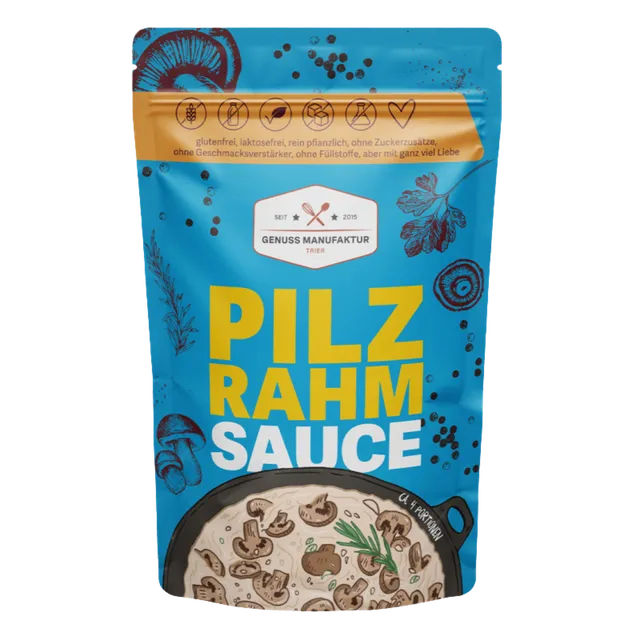 Genussmanufaktur Pilzrahm Sauce cremig glutenfrei laktosefrei