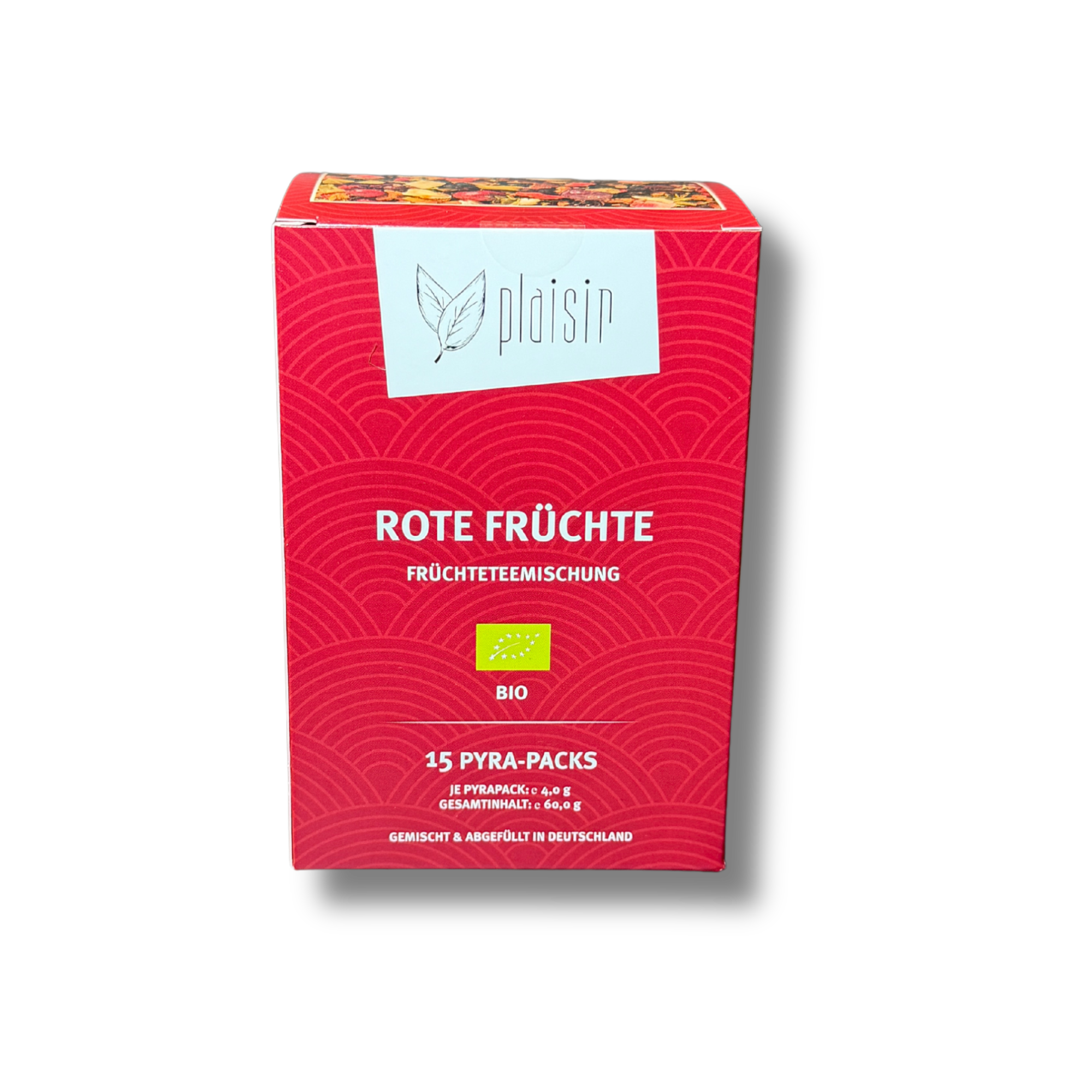 Plaisir Bio Rote Früchte Früchtetee Pyra Pack koffeinfrei