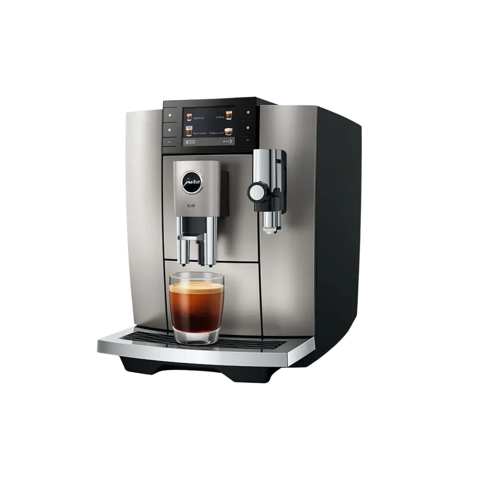 Jura E8 Kaffeevollautomat Midnight Silver 27 Spezialitäten