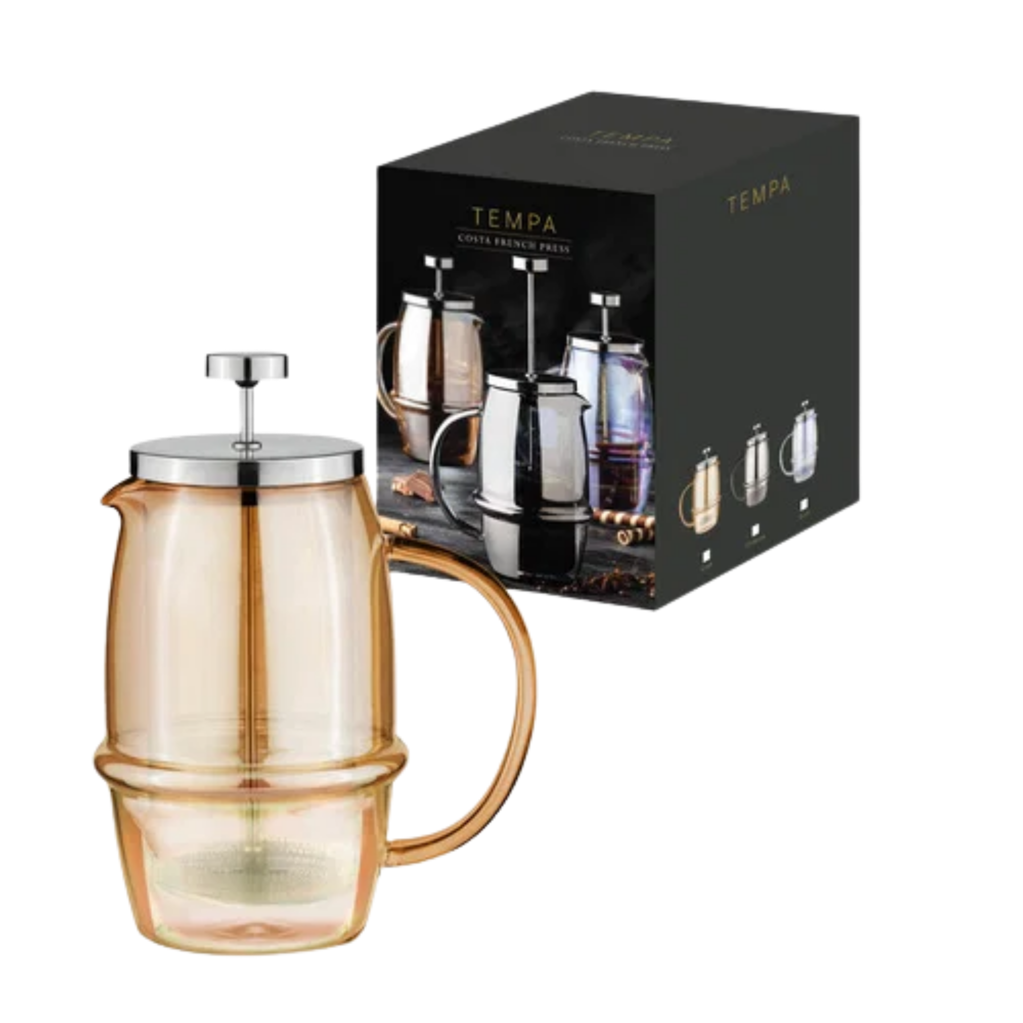 TEMPA Costa French Press Stempelkanne Opal doppelwandig