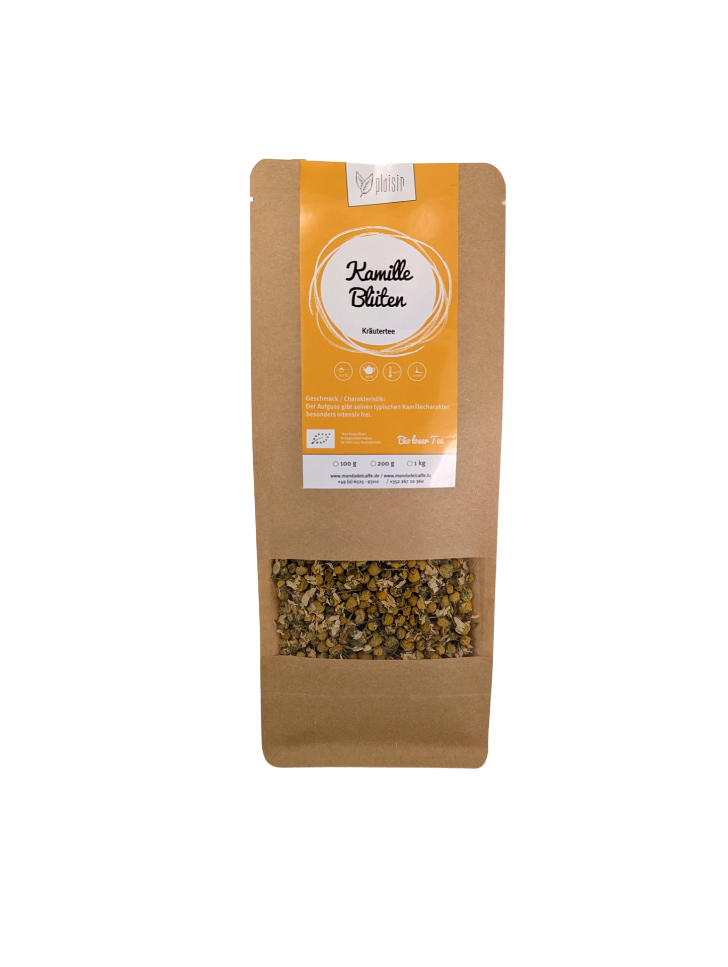 Plaisir Kamille Blüten Bio Tee lose 100 g koffeinfrei