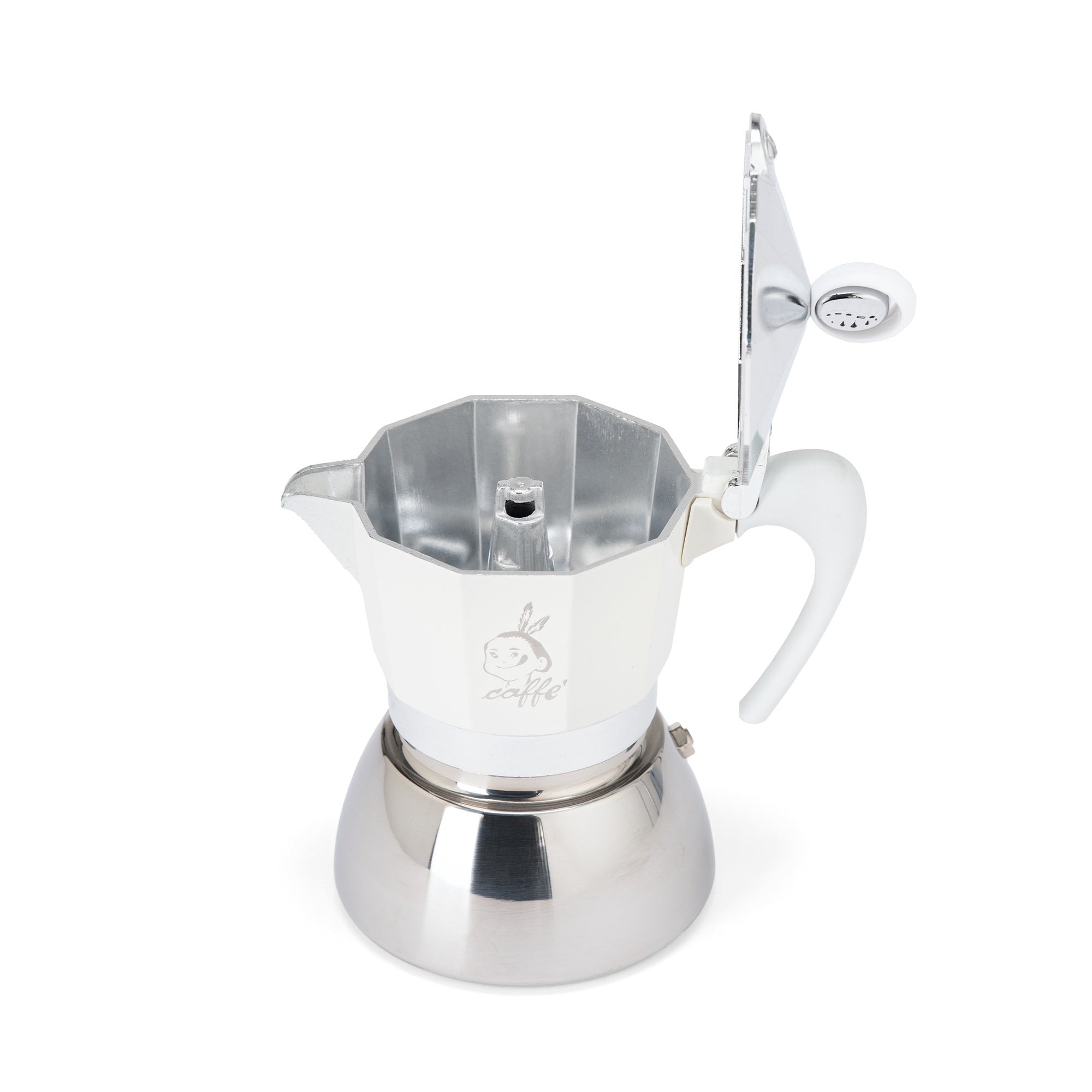 Passalacqua Moka Induktion 3 Tassen weiß Espressokanne