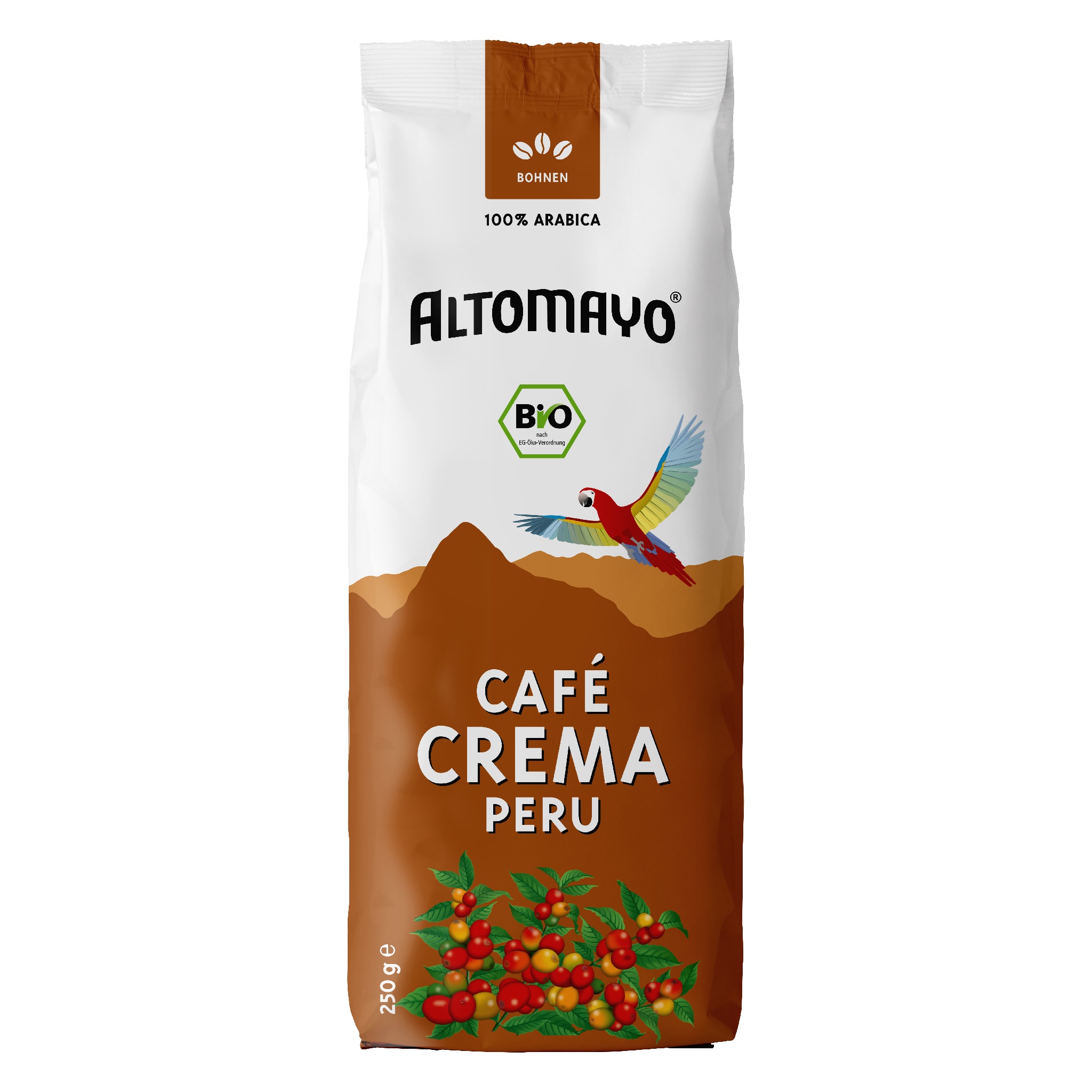 Altomayo Bio-Kaffee Café Crema Bohnen 250g mild