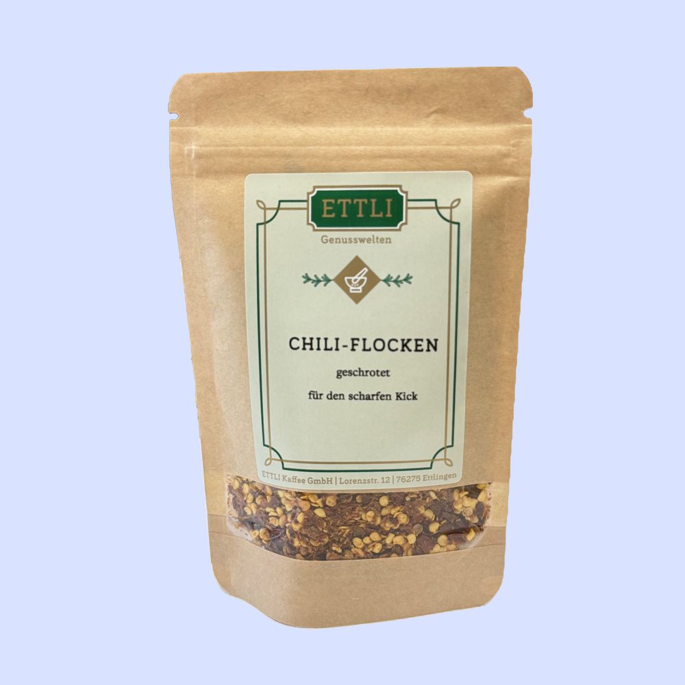 ETTLI Chili Flocken geschrotet Einzelgewürz 40 g scharf
