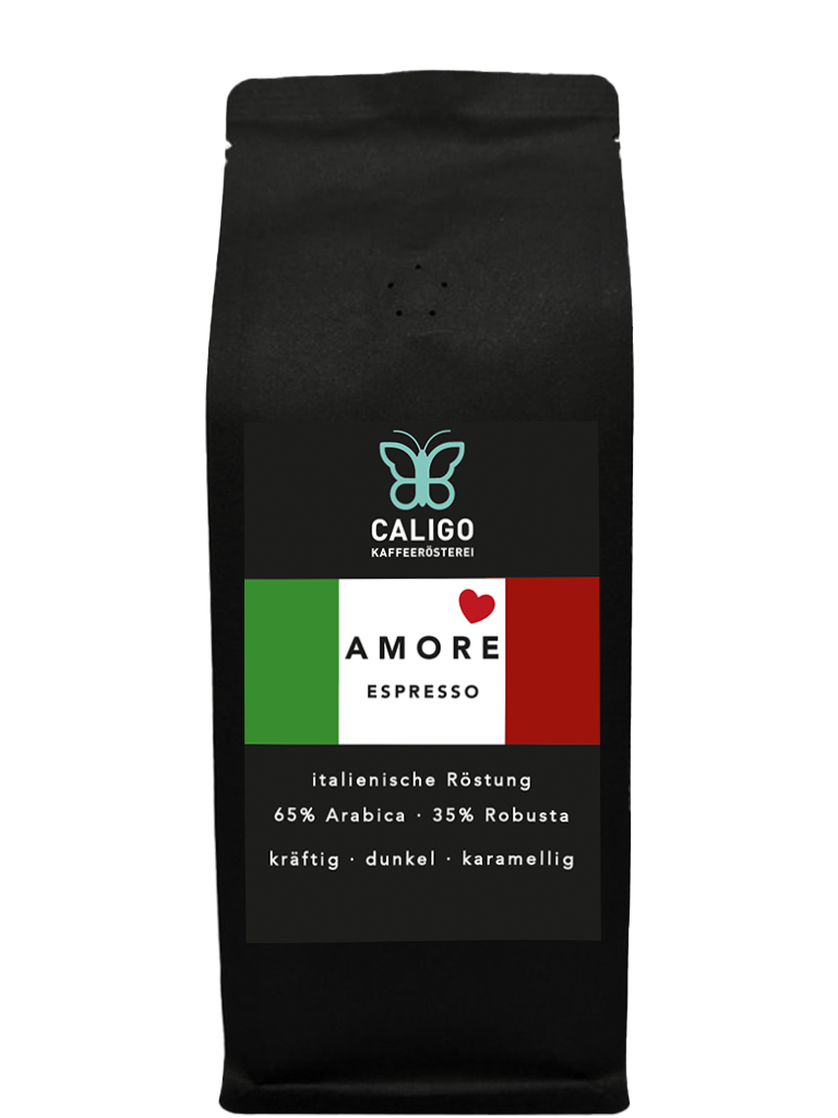 Caligo Amore Espresso Kaffee 250g Bohne italienisch kräftig