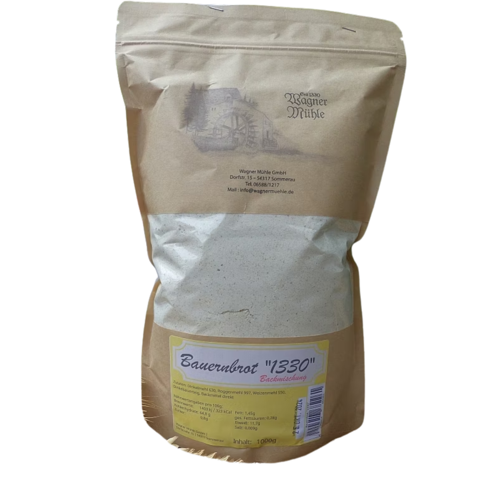 Mondo del Caffè Bauernbrot 1330 Backmischung 1 kg Dinkel Roggen