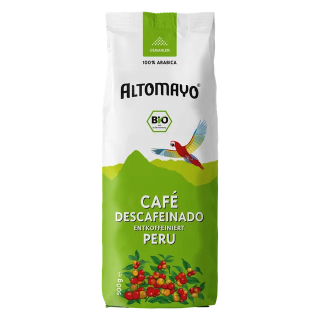 Altomayo Bio-Entkoffeiniert Café gemahlen 500 g koffeinfrei
