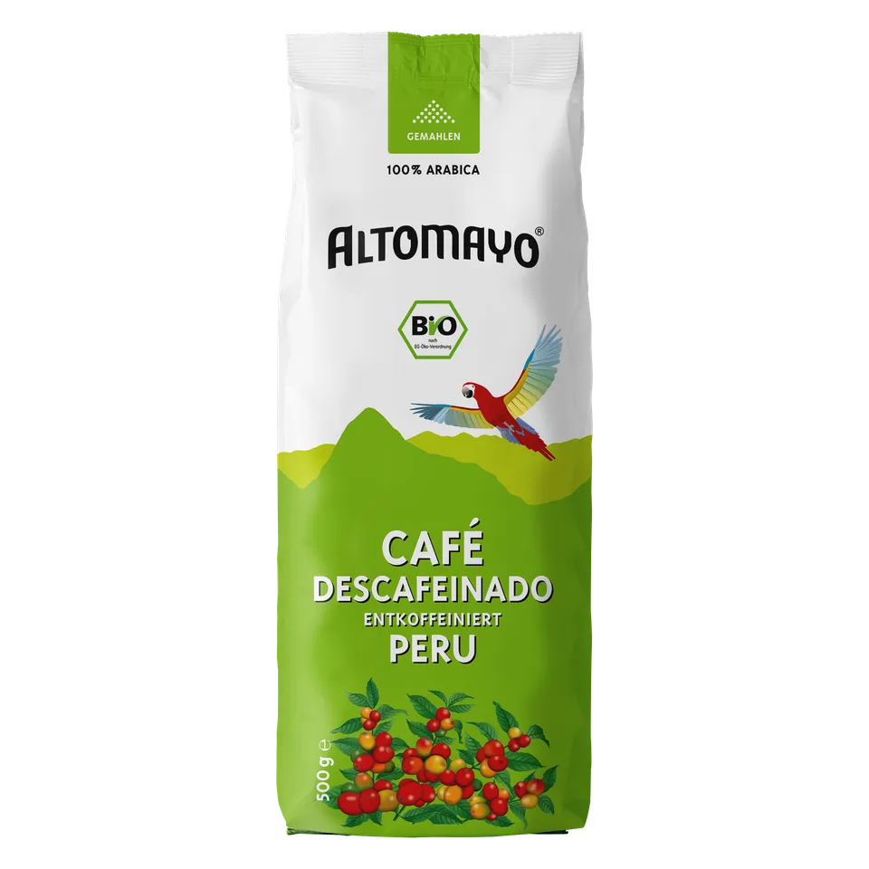 Altomayo Bio-Entkoffeiniert Café gemahlen 500 g koffeinfrei