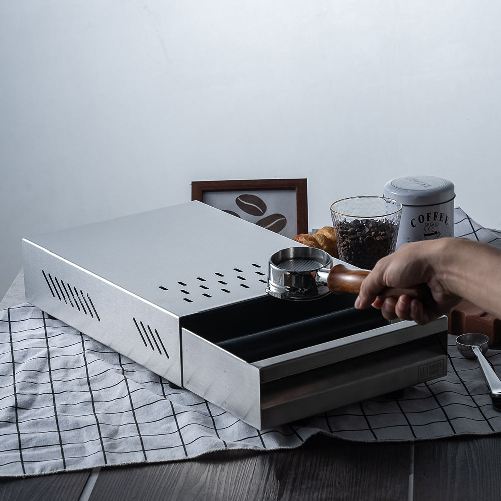 Barista Buddy Sudschublade Knockbox Edelstahl 35 cm