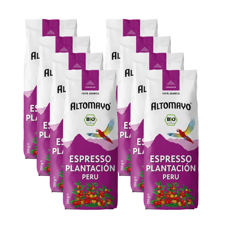 Altomayo Bio-Espresso Plantación Espresso gemahlen 8 x 250 g
