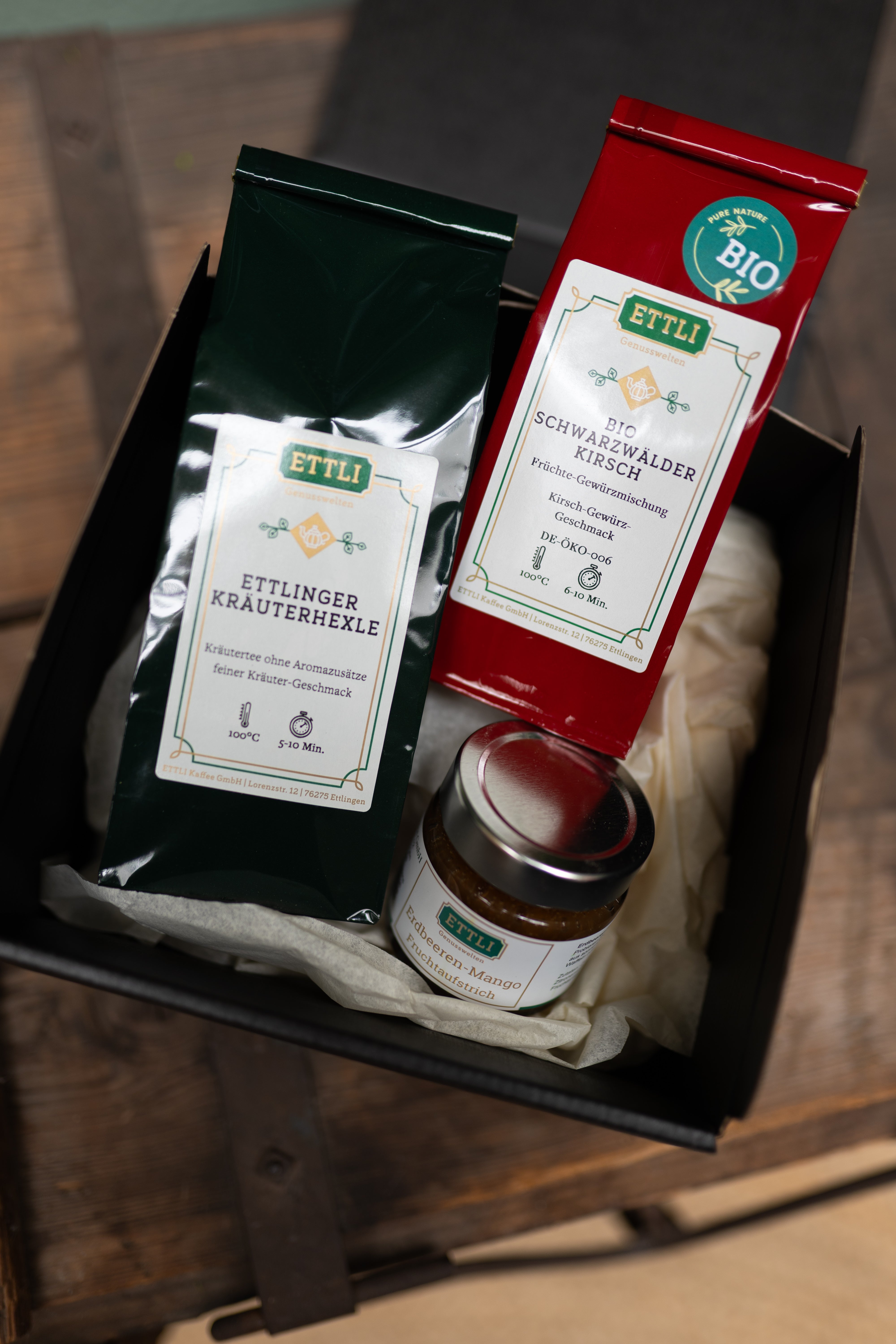 ETTLI Teepräsent Teepause Tee + Aufstrich Geschenkset