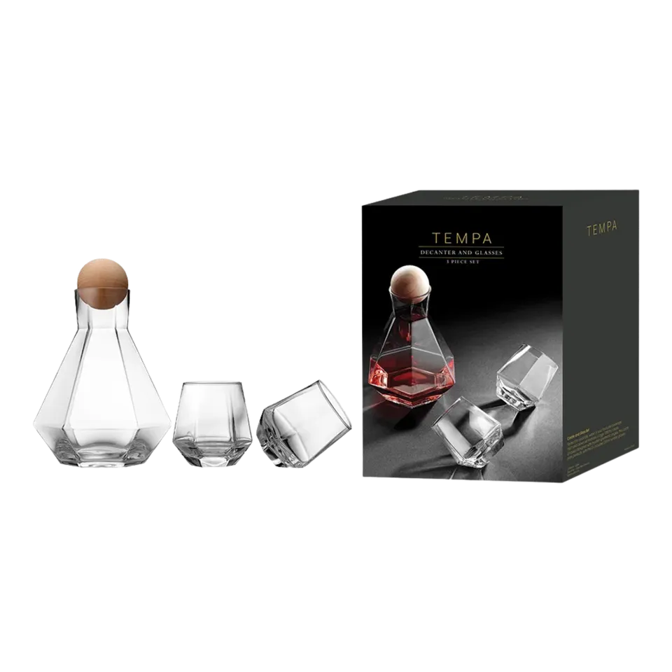 TEMPA Jaxon Set Karaffe mit 2 Gläsern 1280 ml