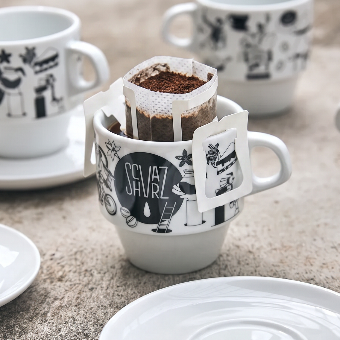 Schvarz DUS Drip Bag Filterkaffee Einzeln nussig