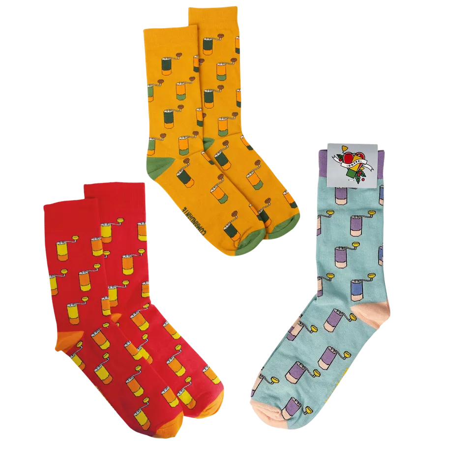 Comandante Kaffee Socken 42-46 Baumwolle Pastel