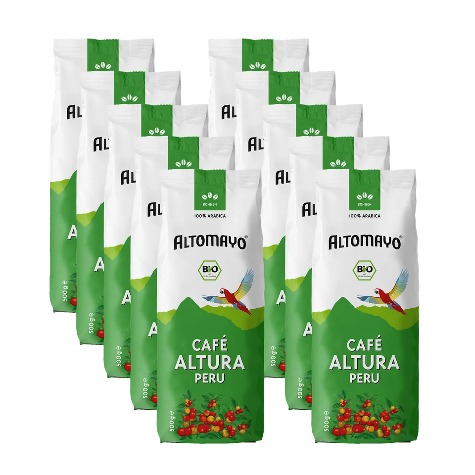 Altomayo Bio-Kaffee Café Altura Bohnen 10 x 500 g mild