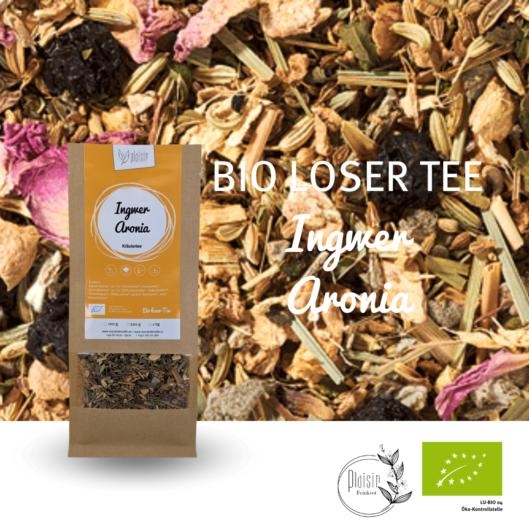 Plaisir Ingwer Aronia Bio Tee lose 100g Ingwer Minze