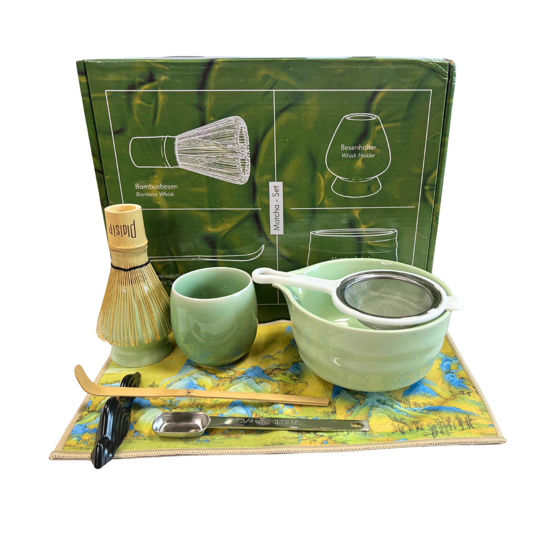 Mondo del Caffè Plaisir Matcha Set 8-teilig mit Besen