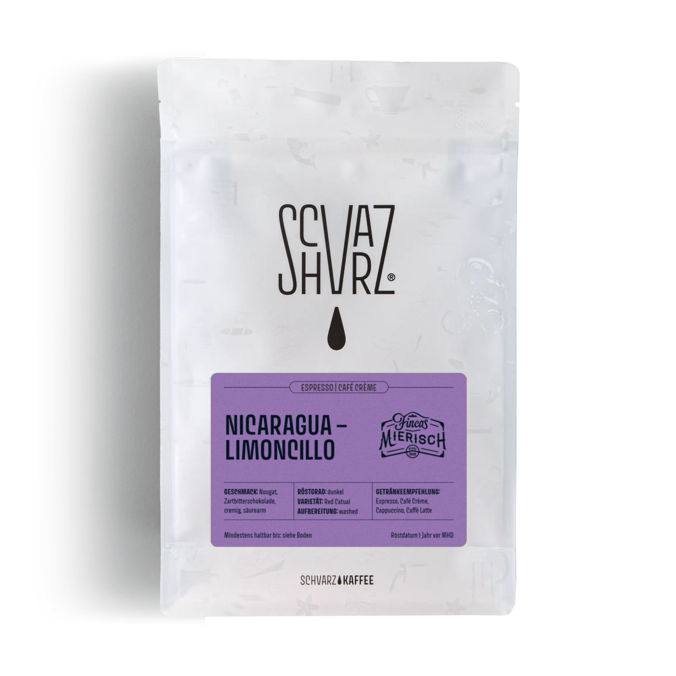 Schvarz Filter Nicaragua El Limoncillo Kaffee 350g ganze Bohnen