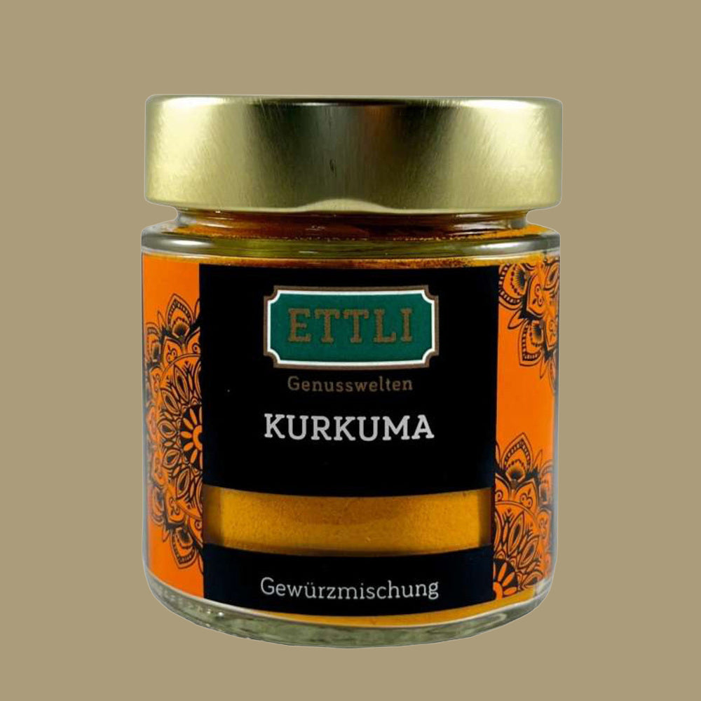 ETTLI Kurkuma Gelbwurz gemahlen 60 g im Glas