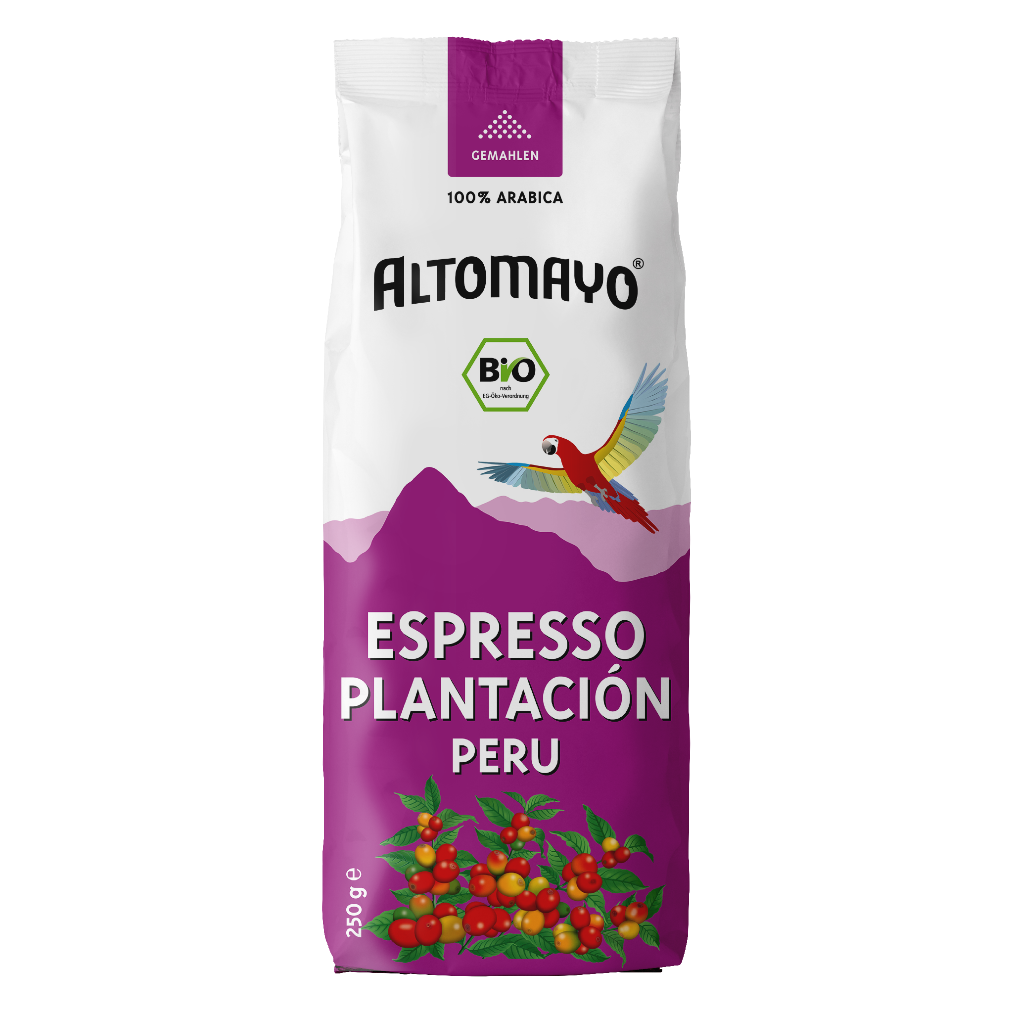 Altomayo Bio-Espresso Plantación Peru Espresso gemahlen 250 g