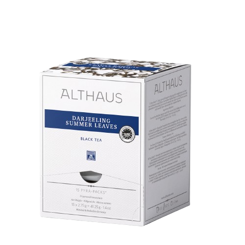 Althaus Darjeeling Summer Leaves Schwarztee 15 Pyra Packs