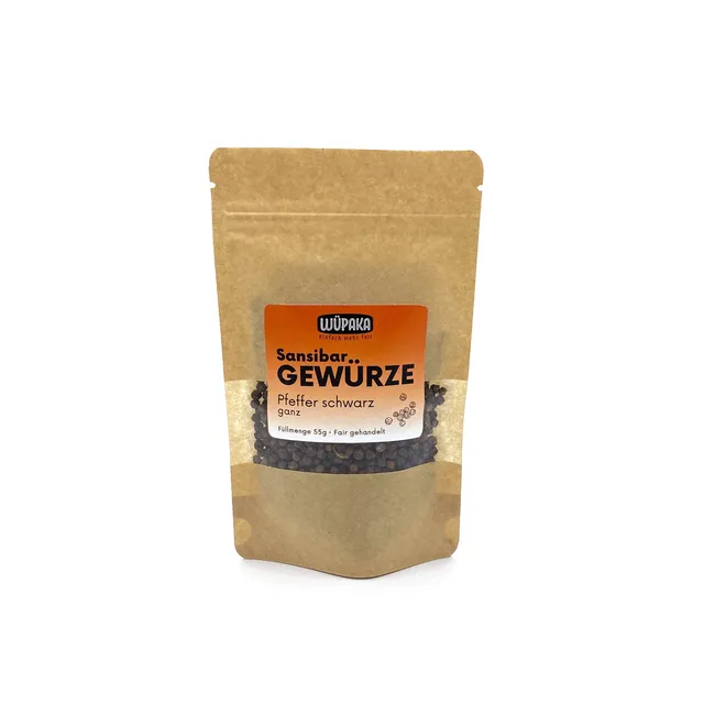 WÜPAKA Gewürze Pfeffer schwarz 55g aus Sansibar