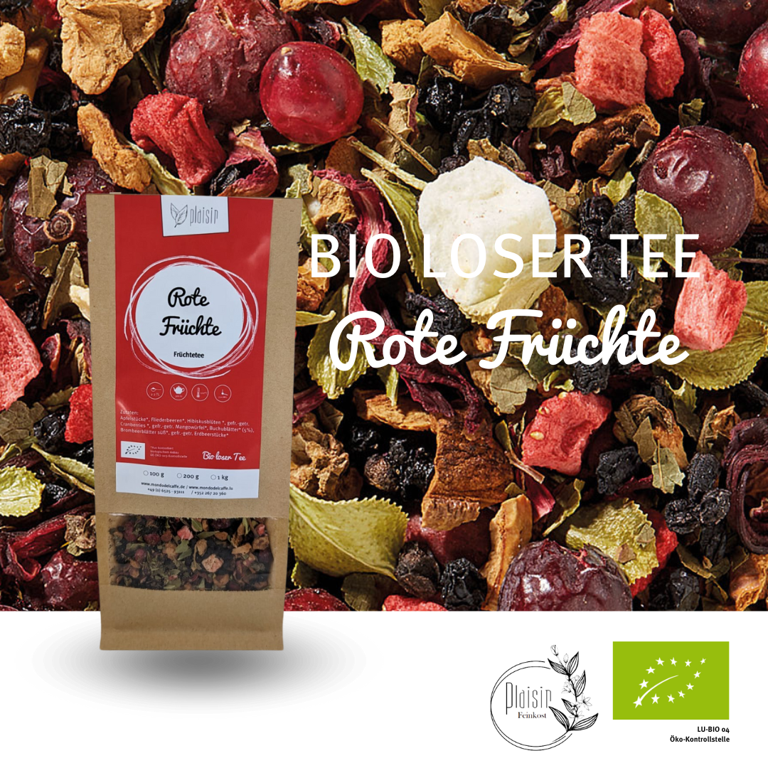 Plaisir Rote Früchte Bio Früchtetee lose 100g